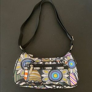 Le Sportsac Black patterned shoulder bag